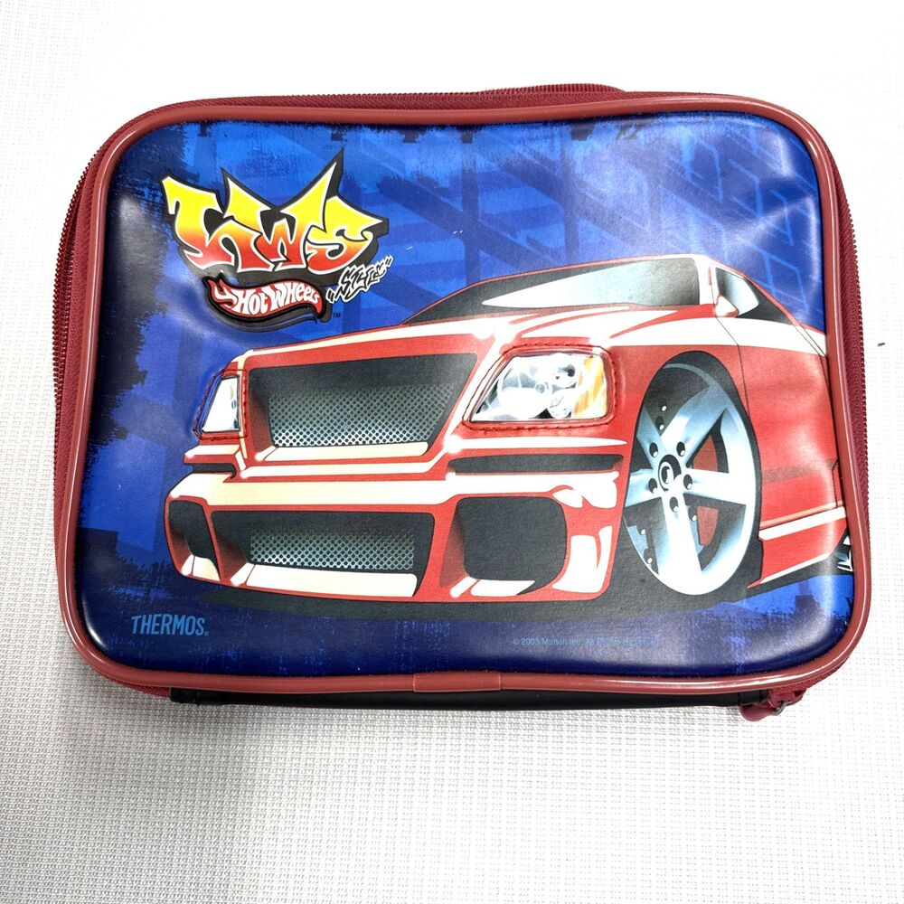 Vintage 3D Thermos® Insulated Hot Wheels Soft Lunch Bag - 🔥 RARE!